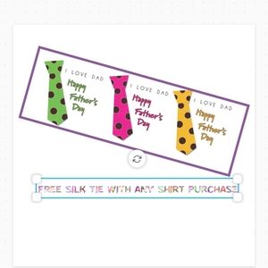 Free Silk Tie With Purchase Of Any Men's Shirt